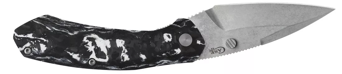 Case Knife White and Black Carbon Fiber Westline Knife #36555