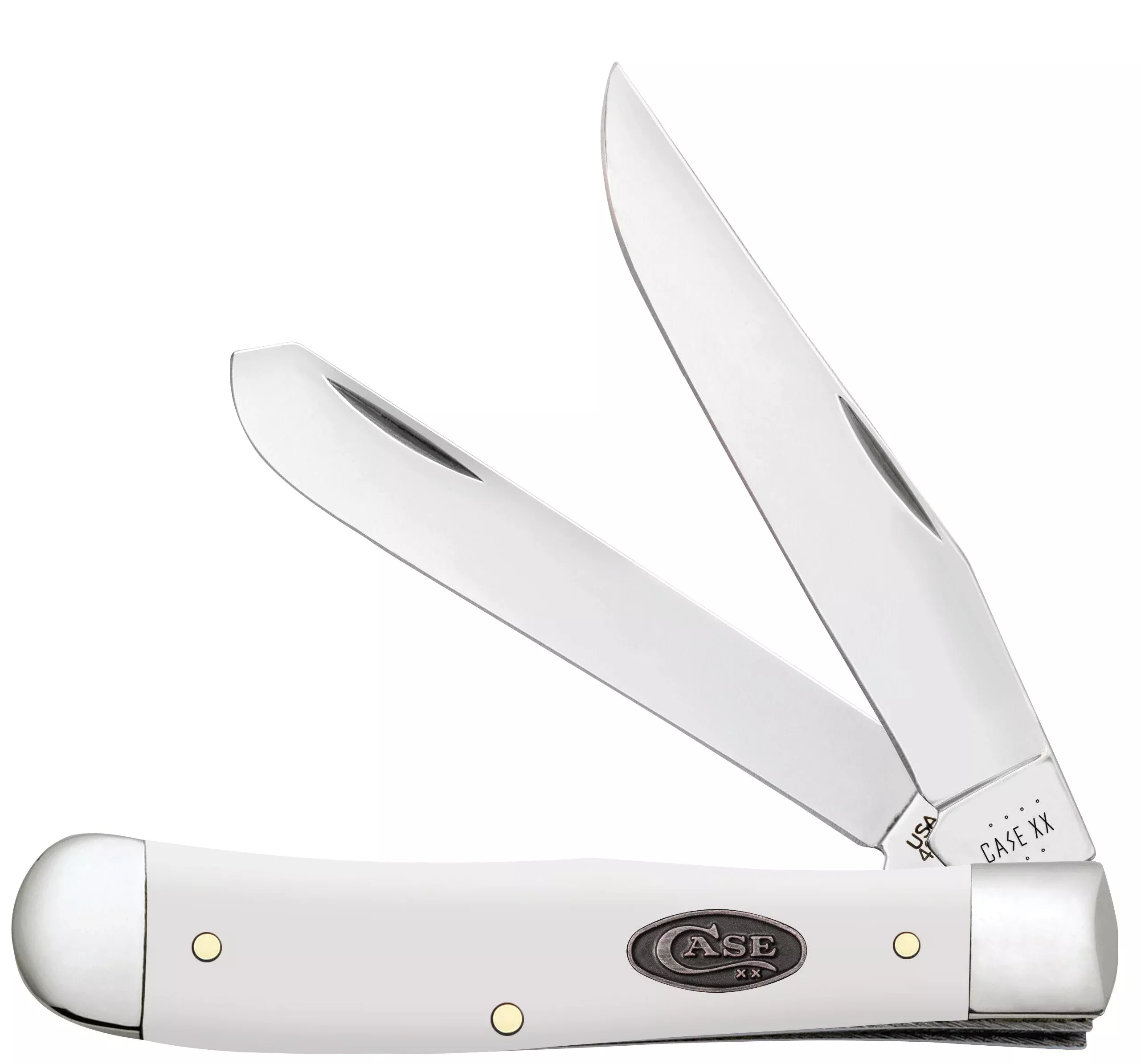 Case Knife White Synthetic Trapper #63960