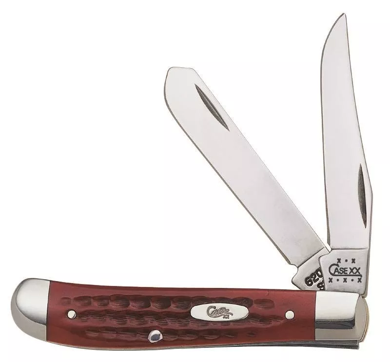 Case Mini Trapper Pocket Knife – Worn Old Red #784784
