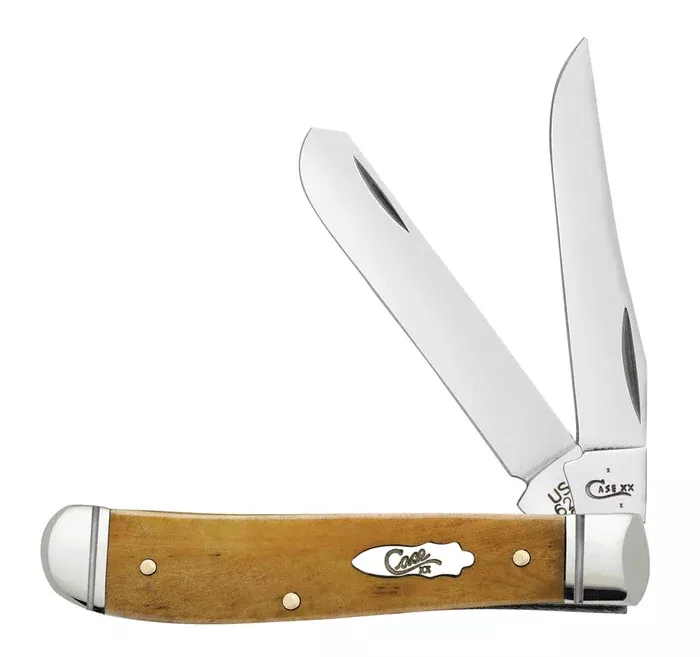 Case Smooth Antique Bone Mini Trapper Stainless Pocket Knife #58188