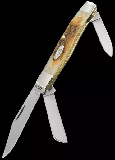 Case Stockman Amber Bone Carbon Folding Knife