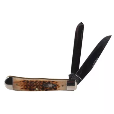 Case Trapper Folding Knife Clip and Spey Chrome Vanadium Blades AB Handle