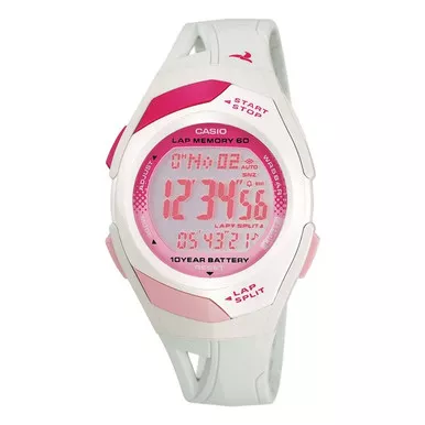 Casio STR300-7 Women's Mid-Size Running Watch w/ 60-Lap Memory