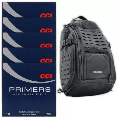 CCI 400 STD Small Rifle Primer 500 Pack & Blackhawk Stax EDC Pack