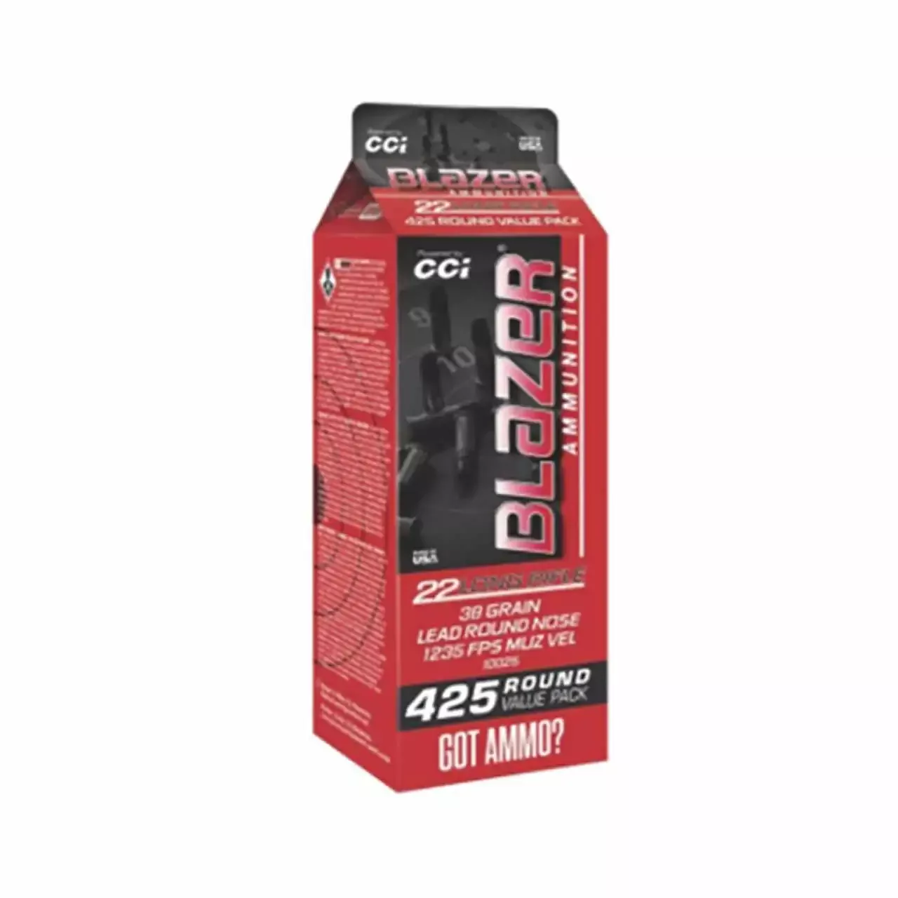 CCI Blazer Pour Pack 22 LR 38 Gr. 1235 Lead Round Nose 425/Per Pack