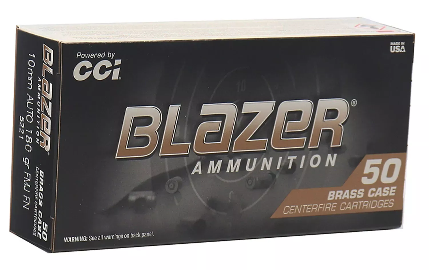 CCI Brass Blazer 10mm Auto 180 Gr. FMJ 50/Box