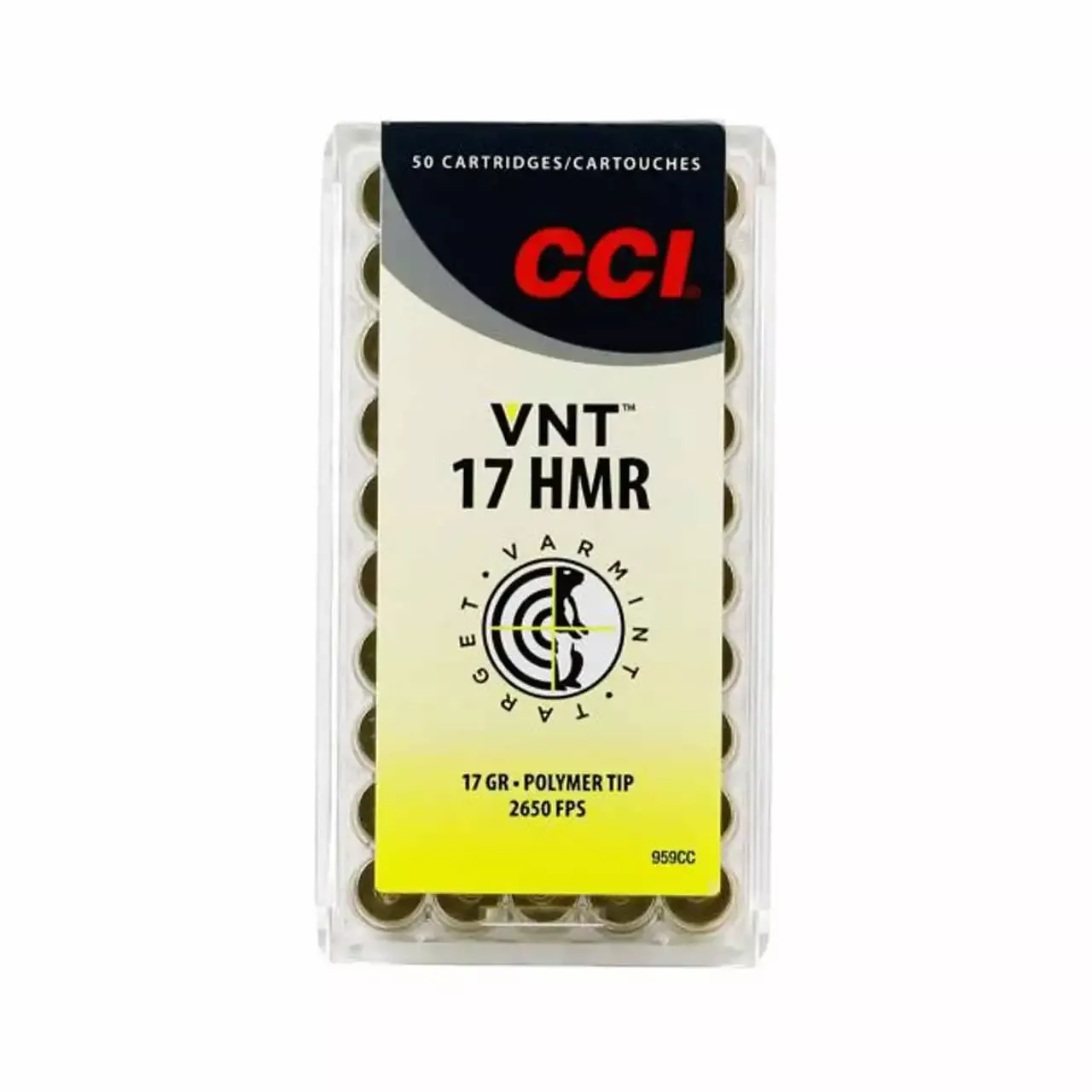 CCI Varmint 17 HMR 17 Gr. 2650 fps Tipped 50/Box
