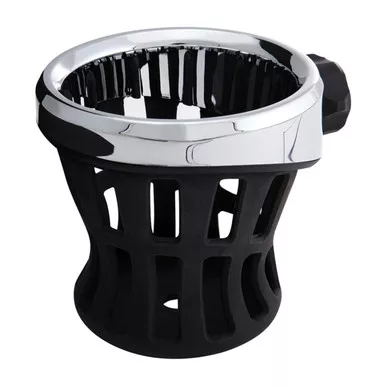 CIRO Mirror Mount Chrome Black Drink Holder (50420)