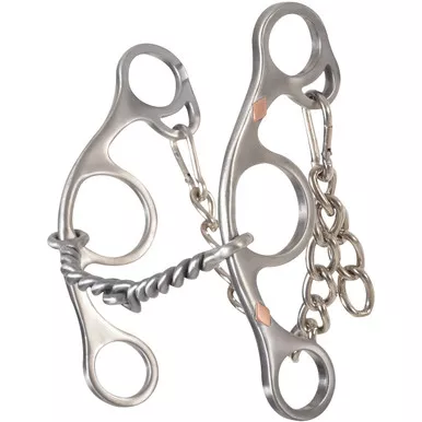 CLASSIC EQUINE Sherry Cervi Diamond Shank Gag Barrel Bit with Twisted Wire (BBIT4SSG21SS)