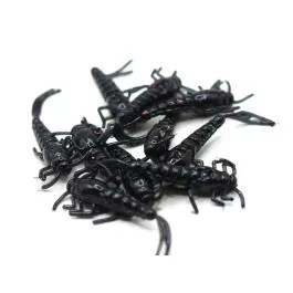 Claybank Soft Plastics Mayfly - 2" - Midnight Shine - 10 Pack
