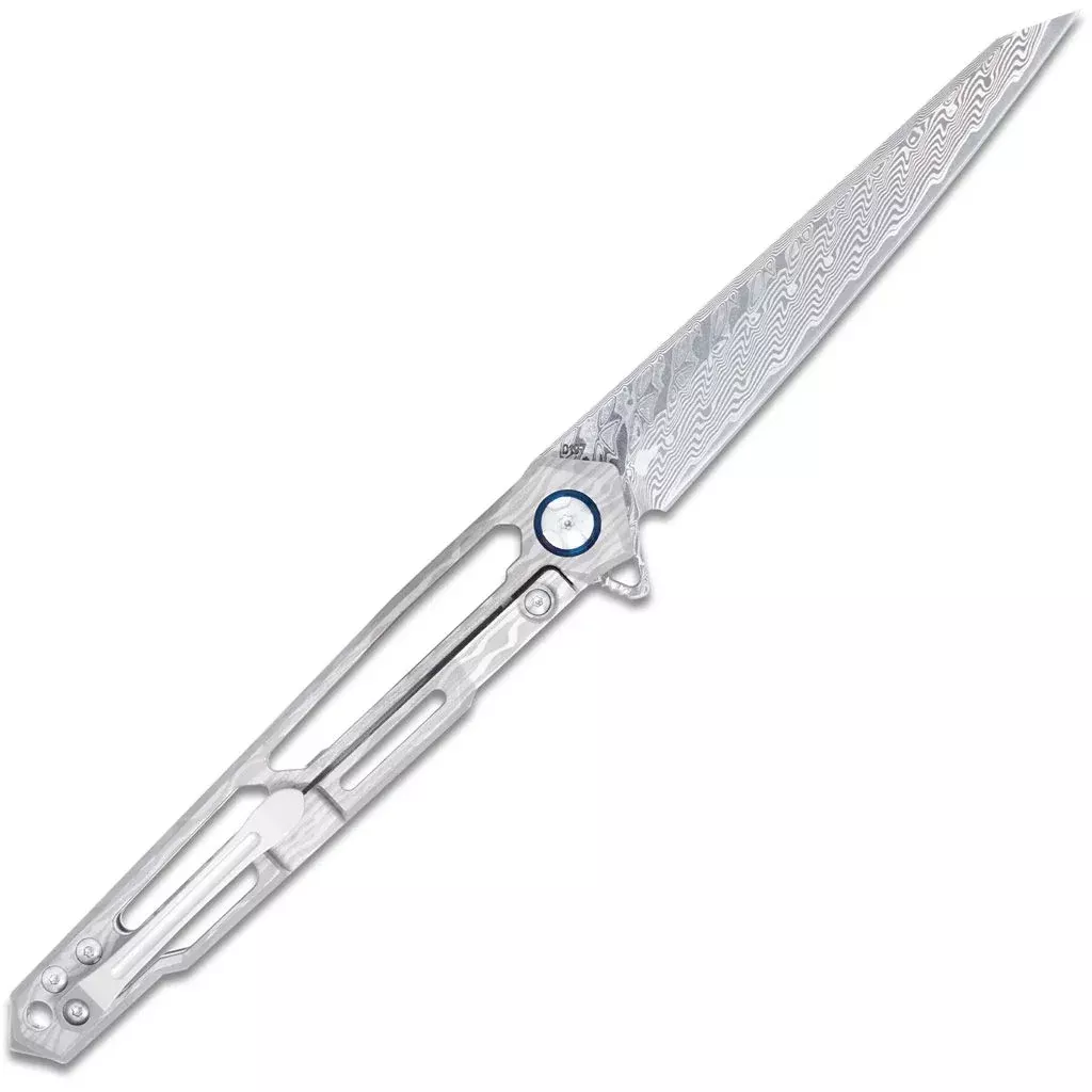 CobraTec Ghost Frame Lock Damascus Folding Knife