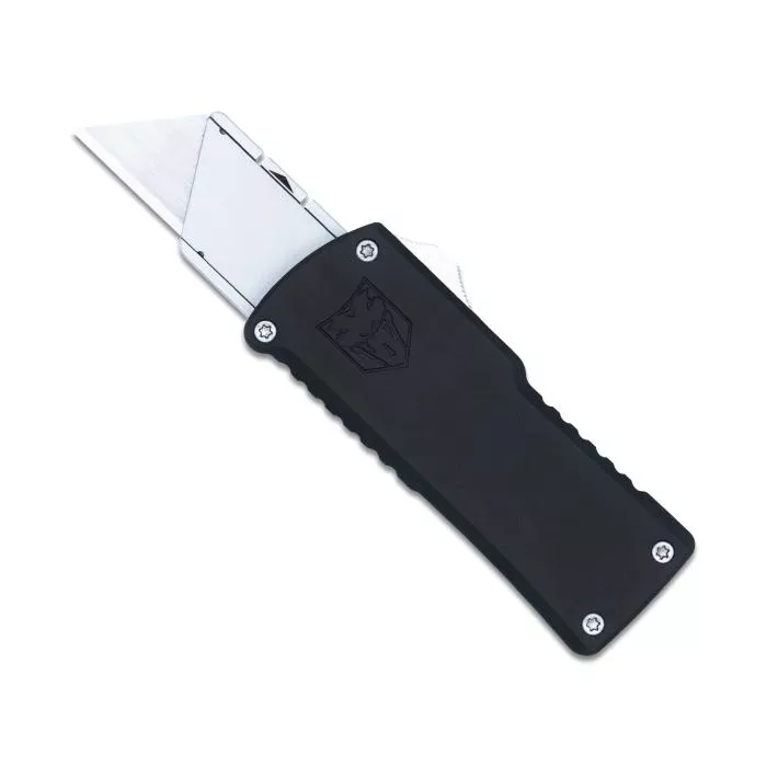 CobraTec Tactical Knives OTF Utility Knife – Black #CTOTFUTBLK