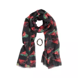 COCO + CARMEN Cardinal Scarf & Bracelet Set