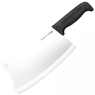 Cold Steel 20VCLEZ Cleaver 9.00" 4116SS Plain Edge Blade, Black Kray-Ex™ Handle