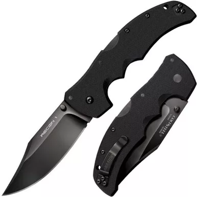 Cold Steel 27BC Recon 1 Folding Knife 4.00" S35VN Clip Point Plain Edge Blade, Black G10 Handle