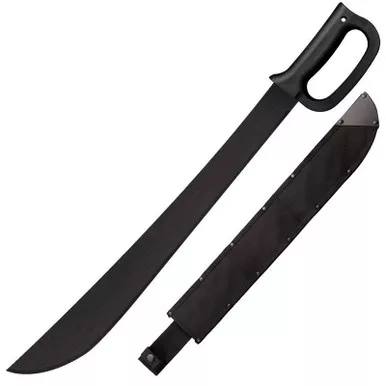 Cold Steel 97AD21S Latin D-Guard Machete 21" 65Mn Steel Plain Edge Blade, Polypropylene Handle and Cor-Ex Sheath