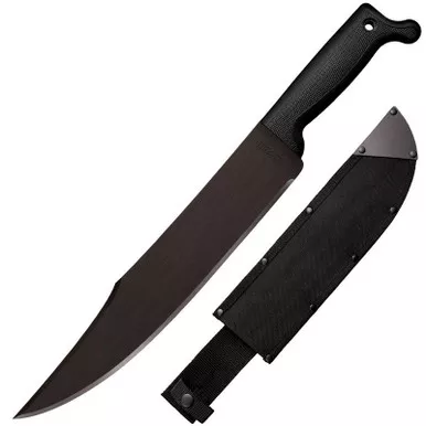 Cold Steel 97BWM12S Bowie Machete 12" 65Mn Steel Plain Edge Blade, Polypropylene Handle and Cor-Ex Sheath