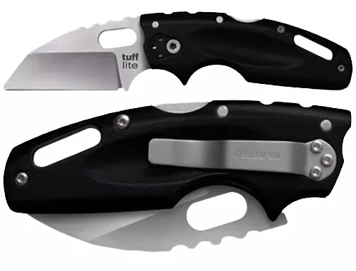 Cold Steel Tuff Lite2.50" Folding Plain Sheepsfoot Japanese AUS-8A SS Blade/Black Griv-Ex Handle