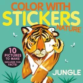 Color with Stickers: Jungle: 10 Pictures To Make
