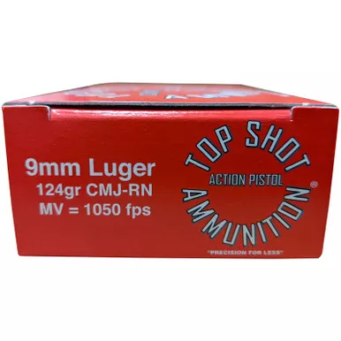 Cor-Bon Topshot 9MM 124GR CMJ 50 Rounds