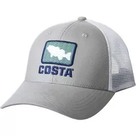 Costa Bass Waves Trucker Hat – Gray