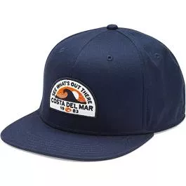 Costa Maverick Flat Brim Snapback Cap - Navy