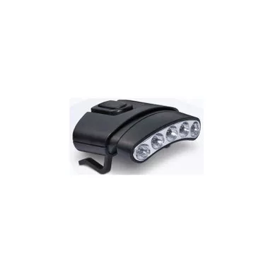 Cyclops Orion Tilt 5 LED Hat Clip Light w/Black Shell, White-Green LED Light Head