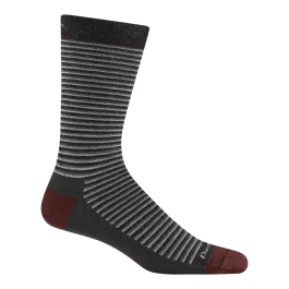 Darn Tough Men's Microstripe Crew Lightweight Lifestyle Socks - Charcoal - L