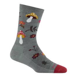 Darn Tough Women's Shroom Bloom Crew Lightweight Lifestyle Socks - Seafoam - M