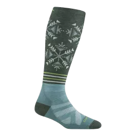 Darn Tough Women’s Snowfall Midweight OTC Socks – Juniper – M