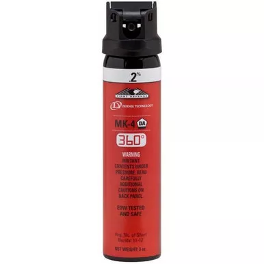 Defense Technology 5449 First Defense 360 Stream Delivery (MK-4) Pepper Spray .2% OC, 3.0 Ounces