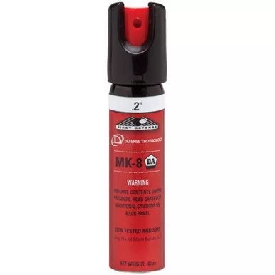 Defense Technology 56185 First Defense Stream Delivery (MK-8) Pepper Spray w/ Key Cahin .2% OC, .68 Ounces