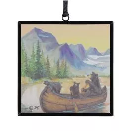 Demdaco Bearfoots CanoeTrip Suncatcher