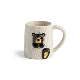 Demdaco Bearfoots Peeking Bear Mug