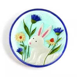 Demdaco Bunny & Daisies Fusion Plate