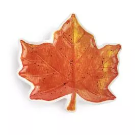 Demdaco Leaf Shaped Ceramic Plate