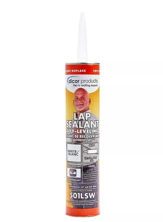 Dicor Self-Leveling Lap Sealant – 10.3 oz. Tube, White• 501LSW-1