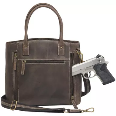 Distressed Buffalo Leather Town Tote