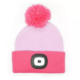 DM Merchandising Kid's Night Scope LED Pom Hat - Pink