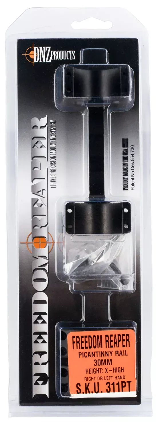 DNZ Freedom Reaper Picatinny Rail Scope Mount/Ring Combo Matte Black 30mm