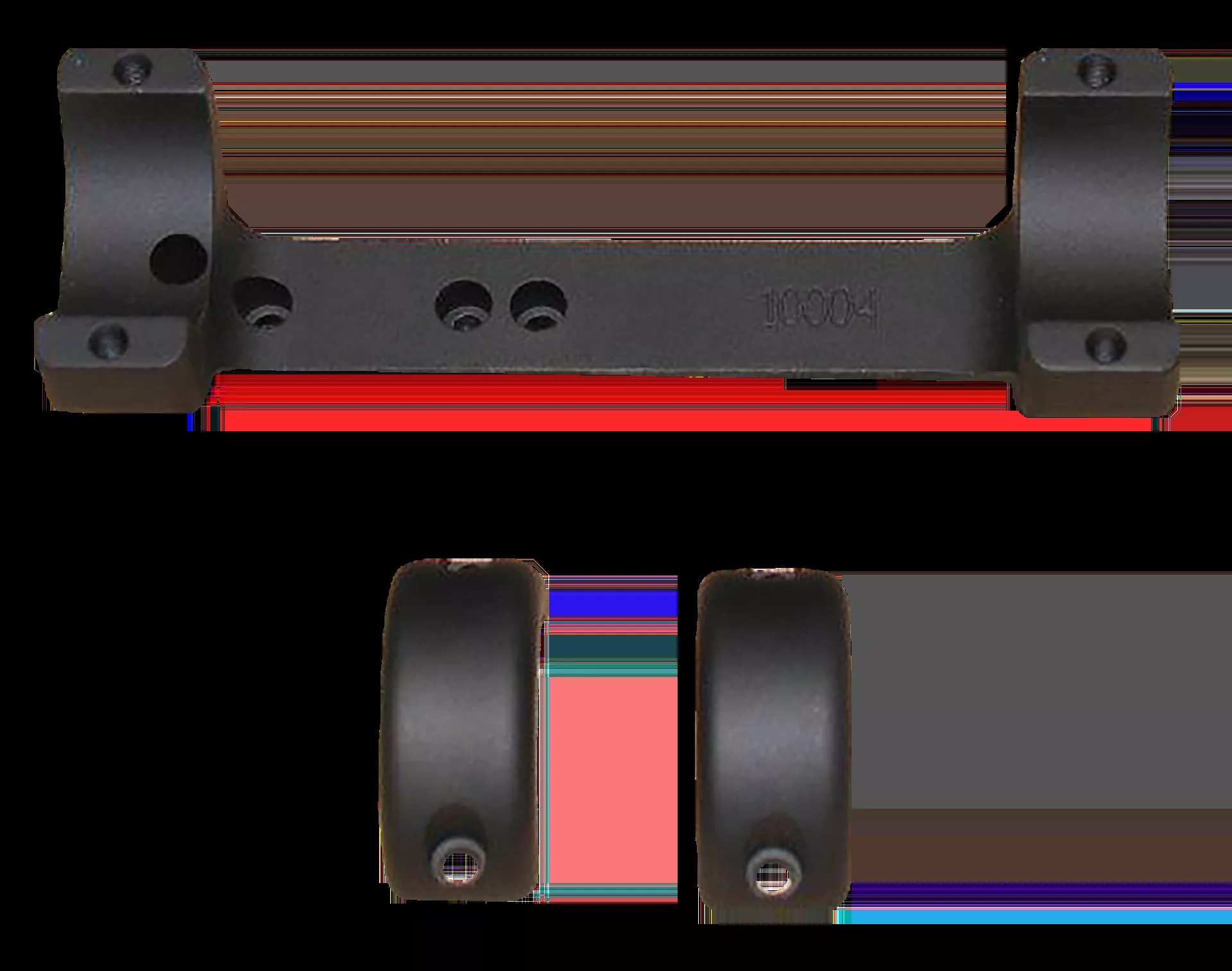 DNZ Game Reaper Thompson/Center Matte Black 1" Scope Mount/Ring Combo