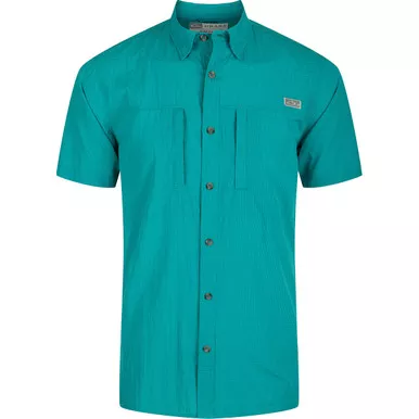 DRAKE Classic Seersucker Minicheck Button-Down Short Sleeve Shirt (DS2240)