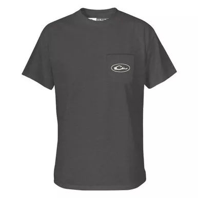 DRAKE Men's Black Lab Profile Graphite Heather T-Shirt (DT9650-GPH)