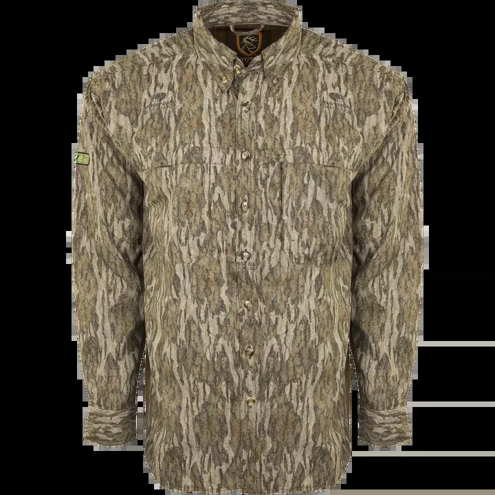 Drake Men’s Mesh Back Flyweight Long Sleeve Shirt With Scent Control #DNT1013