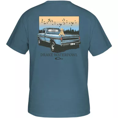 DRAKE Men's Old School Ford Coronet Blue Heather SS Tee (DT9576-CTH)