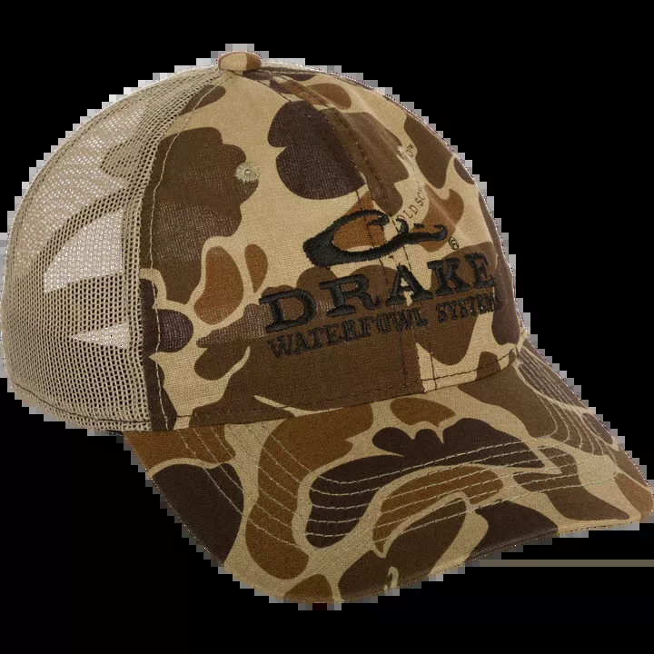 Drake Mesh Back Camo Cap – Old School #DW1670