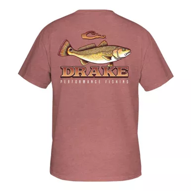 DRAKE Trophy Redfish Heather T-Shirt (DPF3225)