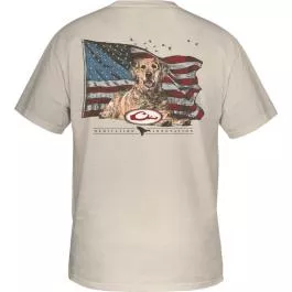Drake Waterfowl Men’s Americana Yellow Lab Short Sleeve Tee