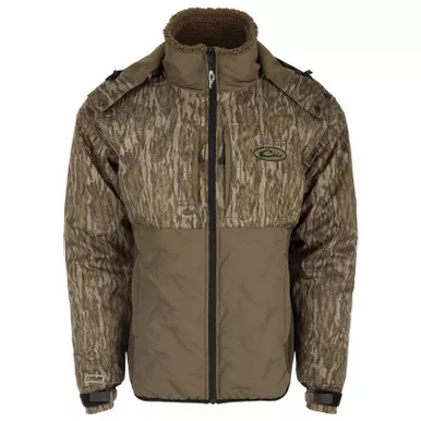 DRAKE Youth LST Guardian Flex Double Down Eqwader Bottomland Full Zip Jacket w/ Hood (DW7350-YTH-006)