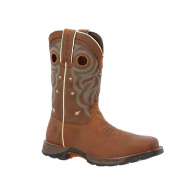DURANGO Women's Maverick Steel Toe Waterproof Rugged Tan Western Work Boots (DRD0416)